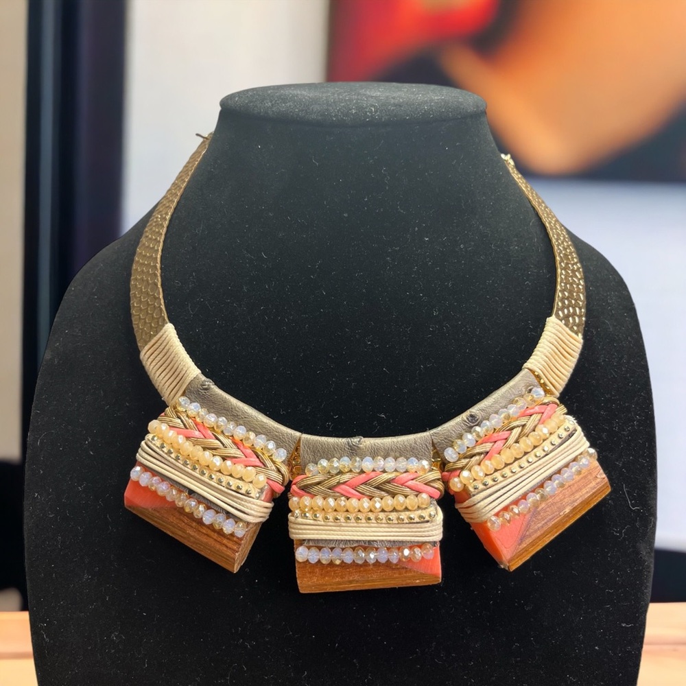 Mixed‎ Media Bohemian Statement Collar Necklace